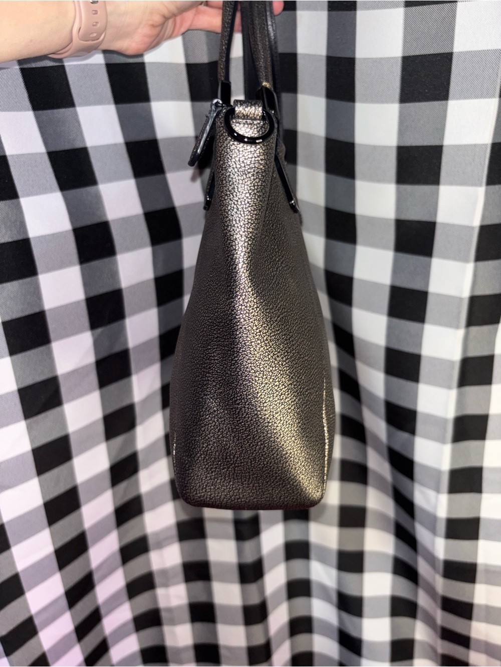 Coach Kelsey Metallic Gunmetal Bronze Satchel 2014 - Picture 3 of 8